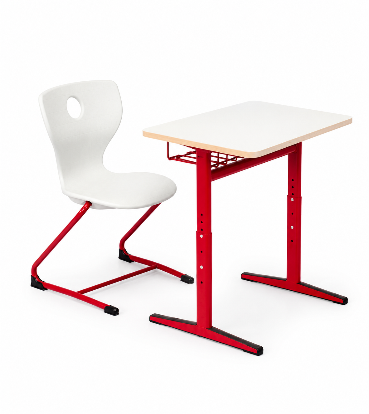HZ-CD-955 Red-frame classroom desk & chair