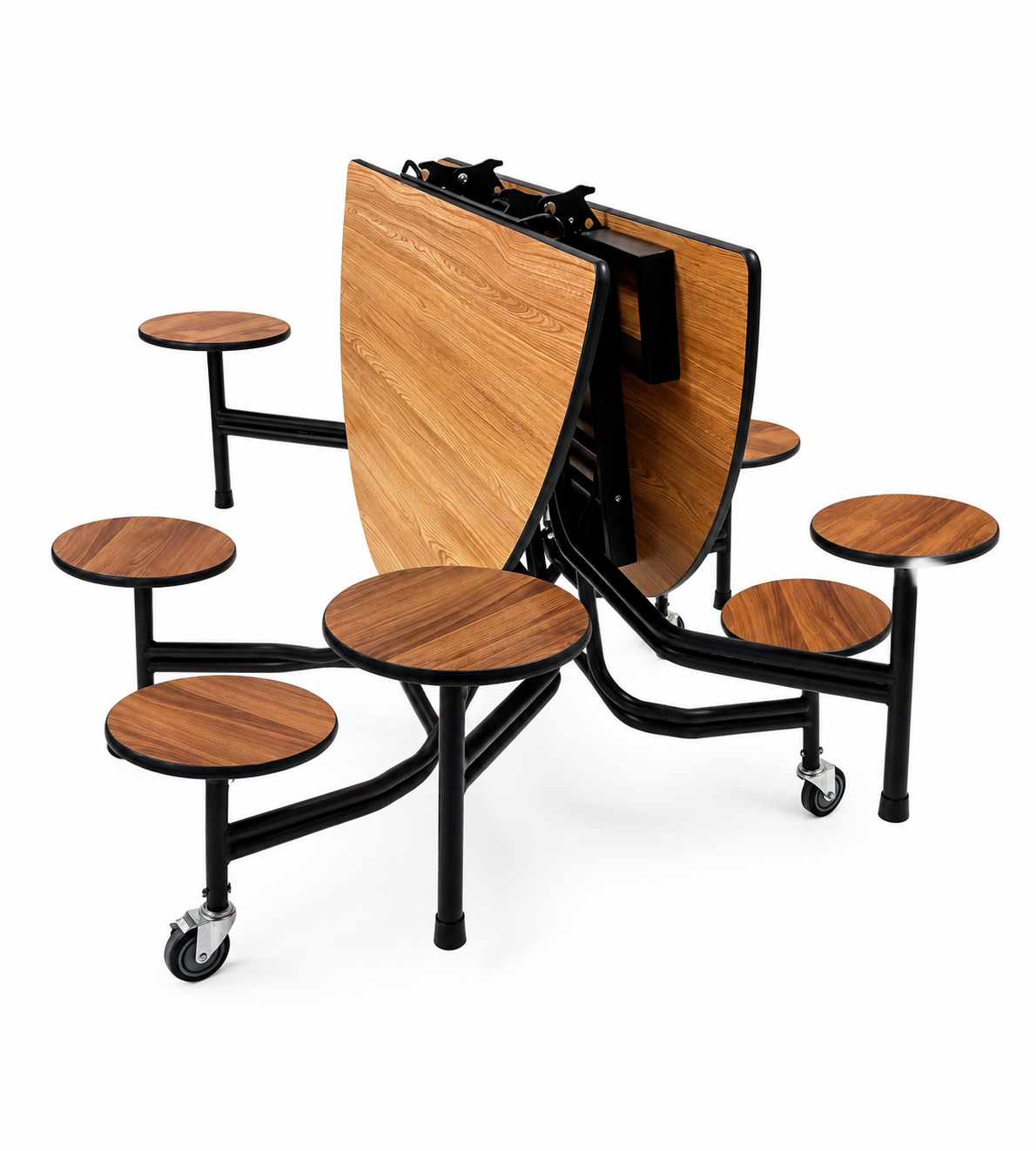 HZ-CF-08R — folded upright on casters for storage