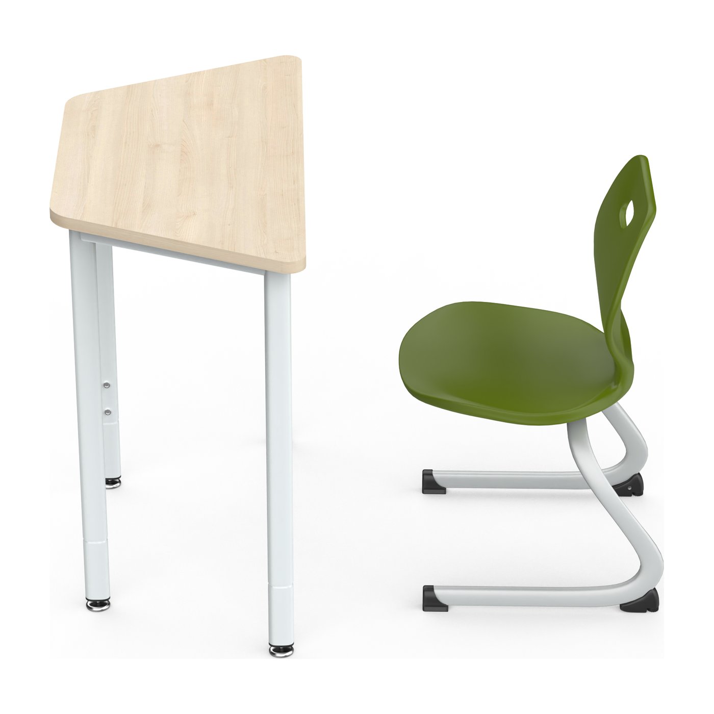 HZ-CF-910 — desk and chair set, side profile