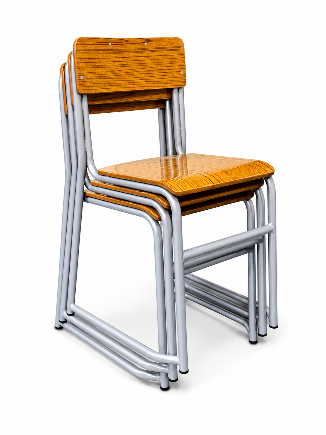 HZ-CW-915 — three chairs stacked for storage